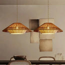 GobekUsa Hemp Rope Rattan Weave LED Chandelier for Home Decor and Lighting