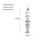 GobekUsa Cream Silk Japanese LED Floor Lamp for Modern Living Room Décor