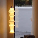 GobekUsa Cream Silk Japanese LED Floor Lamp for Modern Living Room Décor