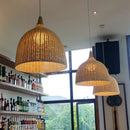 GobekUsa Bamboo Weaving LED Pendant Lights for Home Decor and Dining Room