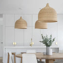GobekUsa Bamboo Weaving LED Pendant Lights for Home Decor and Dining Room