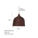 GobekUsa Bamboo Weaving LED Pendant Lights for Home Decor and Dining Room