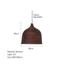 GobekUsa Bamboo Weaving LED Pendant Lights for Home Decor and Dining Room