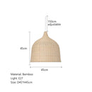 GobekUsa Bamboo Weaving LED Pendant Lights for Home Decor and Dining Room