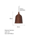 GobekUsa Bamboo Weaving LED Pendant Lights for Home Decor and Dining Room