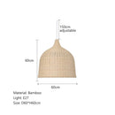 GobekUsa Bamboo Weaving LED Pendant Lights for Home Decor and Dining Room