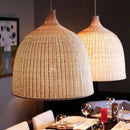 GobekUsa Bamboo Weaving LED Pendant Lights for Home Decor and Dining Room