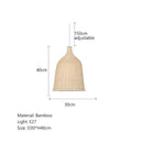 GobekUsa Bamboo Weaving LED Pendant Lights for Home Decor and Dining Room