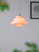 GobekUsa Cream Glass Pendant Lights LED G9 for Girl's Room & Kitchen
