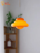GobekUsa Cream Glass Pendant Lights LED G9 for Girl's Room & Kitchen