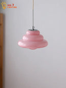 GobekUsa Cream Glass Pendant Lights LED G9 for Girl's Room & Kitchen