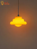 GobekUsa Cream Glass Pendant Lights LED G9 for Girl's Room & Kitchen