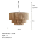 GobekUsa Hemp Rope Wall Lamp for Bedroom and Living Room