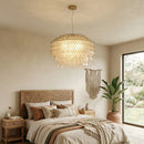 Tiered Teardrop Capiz Shell Pendant Light