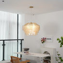 Tiered Teardrop Capiz Shell Pendant Light