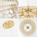 Tiered Teardrop Capiz Shell Pendant Light