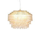 Tiered Teardrop Capiz Shell Pendant Light