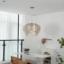 Tiered Teardrop Capiz Shell Pendant Light