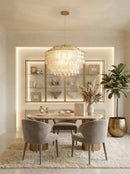 Tiered Teardrop Capiz Shell Pendant Light