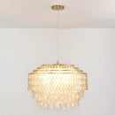 Tiered Teardrop Capiz Shell Pendant Light