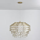 Tiered Teardrop Capiz Shell Pendant Light