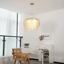 Tiered Teardrop Capiz Shell Pendant Light