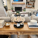 Distressed 2 Tiered Wooden Tray with Handle by Decor Steals