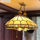 GobekUsa 12 Bulbs Faceted Colonial Gold Island Lighting with Frosted Glass Suspension Lamp for Restaurants