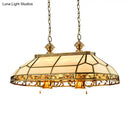 GobekUsa 12 Bulbs Faceted Colonial Gold Island Lighting with Frosted Glass Suspension Lamp for Restaurants