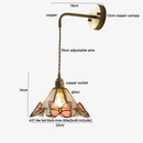 GobekUsa Tiffany Butterfly Glass Wall Lamp with Adjustable LED Light