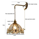 GobekUsa Tiffany Butterfly Glass Wall Lamp with Adjustable LED Light