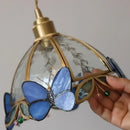 GobekUsa Tiffany Butterfly Glass Wall Lamp with Adjustable LED Light