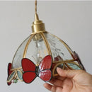 GobekUsa Tiffany Butterfly Glass Wall Lamp with Adjustable LED Light