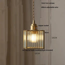 GobekUsa Glass LED Pendant Lamp Tiffany Style Hand Stitch Dining Room Lights