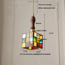 GobekUsa Glass LED Pendant Lamp Tiffany Style Hand Stitch Dining Room Light