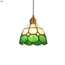 GobekUsa Glass LED Pendant Lamp Tiffany Style Hand Stitch Dining Room Lights