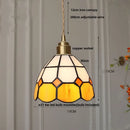 GobekUsa Glass LED Pendant Lamp Tiffany Style Hand Stitch Dining Room Light