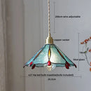 GobekUsa Glass Copper LED Pendant Lamp for Dining Room, Nordic Modern Hanging Light Fixtures