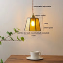 GobekUsa Glass Copper LED Pendant Lamp for Dining Room, Nordic Modern Hanging Light Fixtures