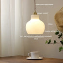 GobekUsa Glass Copper LED Pendant Lamp for Dining Room, Nordic Modern Hanging Light Fixtures