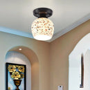 GobekUsa Tiffany Style Handcrafted Glass Ceiling Mounted Light - Shaded Semi Flush Mount, 1-Light