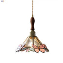 GobekUsa Butterfly Glass Flower LED Pendant Lamp – Tiffany Style Adjustable Hanging Lamp