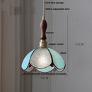 GobekUsa Butterfly Glass Flower LED Pendant Lamp – Tiffany Style Adjustable Hanging Lamp