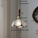 GobekUsa Butterfly Glass Flower LED Pendant Lamp – Tiffany Style Adjustable Hanging Lamp