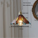 GobekUsa Butterfly Glass Flower LED Pendant Lamp – Tiffany Style Adjustable Hanging Lamp