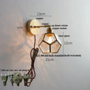 GobekUsa Colorful Square Glass LED Wall Lights with Pull Chain Switch, Tiffany Style