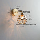 GobekUsa Colorful Square Glass LED Wall Lights with Pull Chain Switch, Tiffany Style