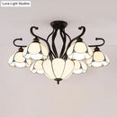 GobekUsa Handcrafted Tiffany Glass Chandelier for Living Room Ceiling