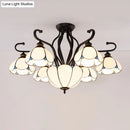 GobekUsa Handcrafted Tiffany Glass Chandelier for Living Room Ceiling