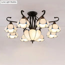 GobekUsa Handcrafted Tiffany Glass Chandelier for Living Room Ceiling